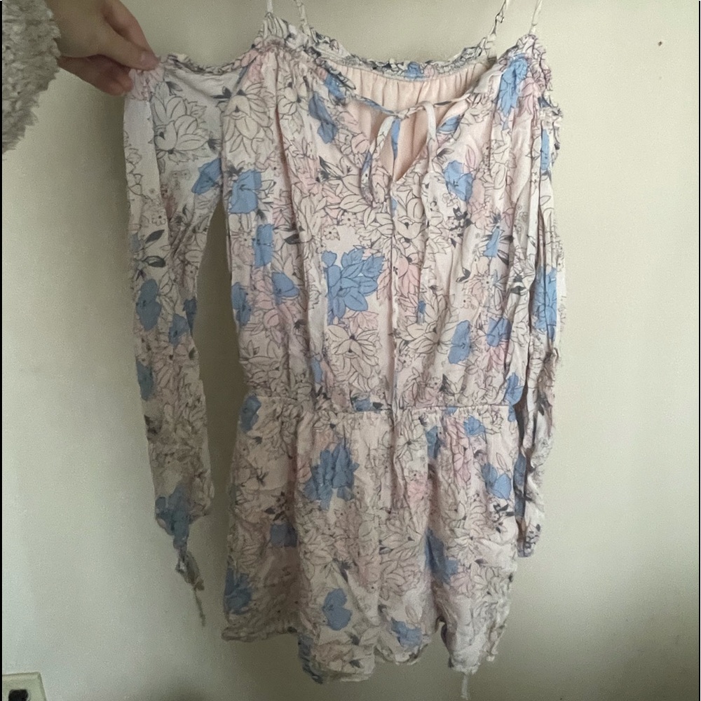Romper with Sleeves, and spaghetti straps